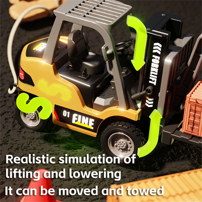 TRASPED HG-4-243 Ready to Run 1/64 2.4G Mini RC Alloy Forklift with App Control and LED Lights