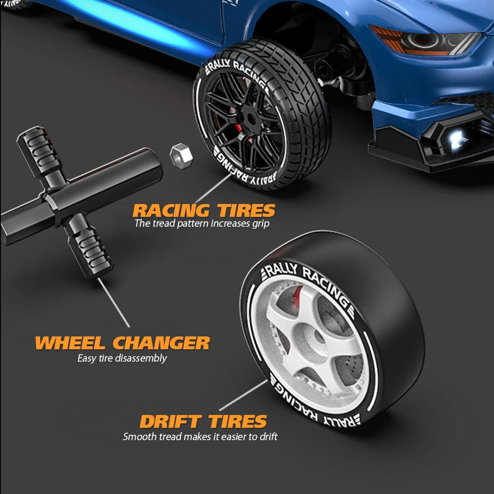 ENOZE 8601/8602 1/24 4WD Ready-to-Run RC Drift Car GTR with LED Lights