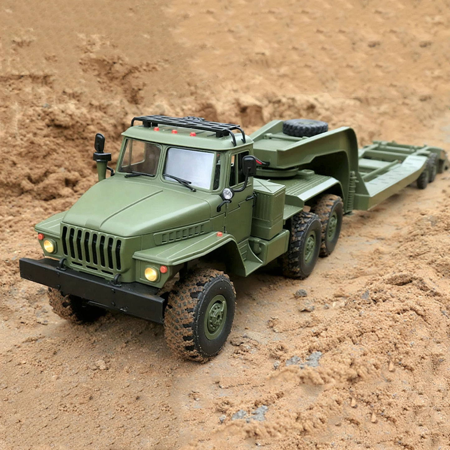WPL B36-3 Ural 1/16 Scale 6WD Military Truck with Trailer – Ready-to-Run Rock Crawler