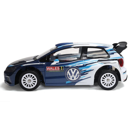 Front view of MJX Hyper Go Volkswagen Polo 10304 1/10 4WD brushless rally RC car